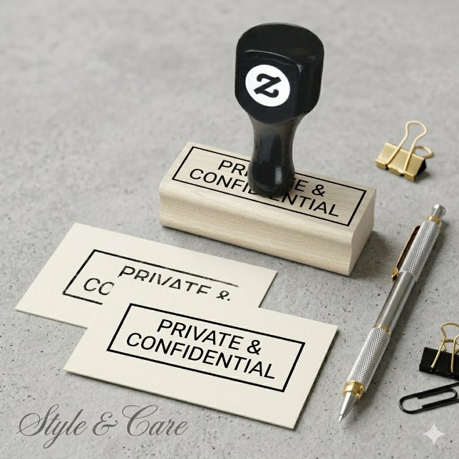 Two Line PRIVATE & CONFIDENTIAL Personalized Rubber Stamp (Two Line PRIVATE & CONFIDENTIAL Personalized Rubber Stamp)