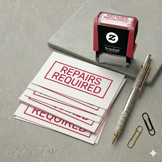 Two Line REPAIRS REQUIRED Personalized Self-inking Stamp (Two Line REPAIRS REQUIRED Personalized Self-inking Stamp)