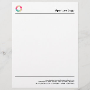 Two Lines - Colourful Aperture Logo Letterhead