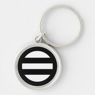 Two lines, encircled keychain