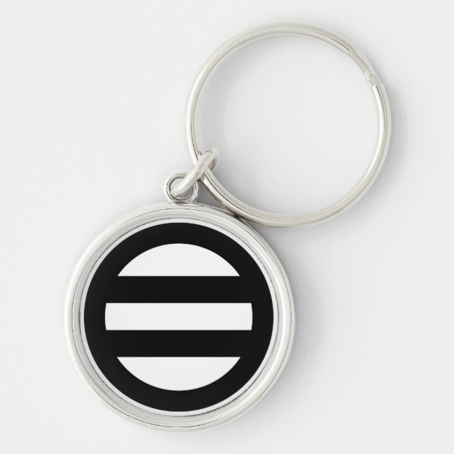Two lines, encircled keychain (Front)