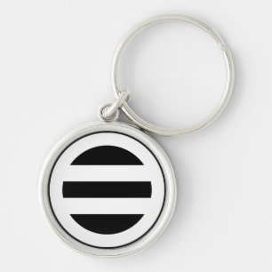 Two lines, encircled keychain