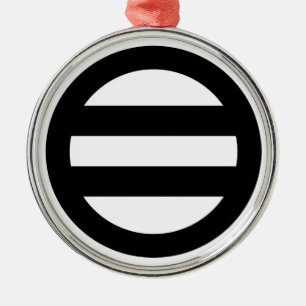 Two lines, encircled metal ornament