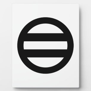 Two lines, encircled plaque