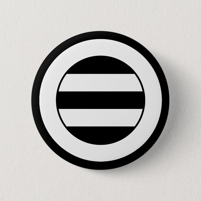 Two lines in circle 2 inch round button (Front)