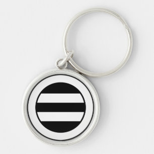 Two lines in circle keychain