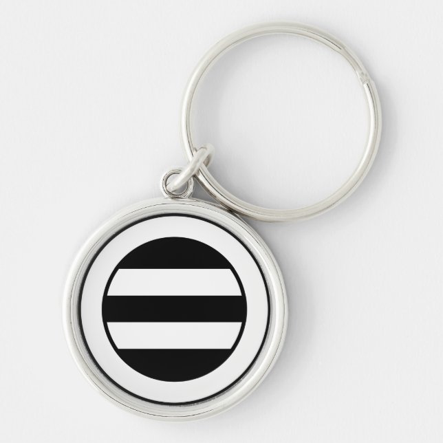 Two lines in circle keychain (Front)