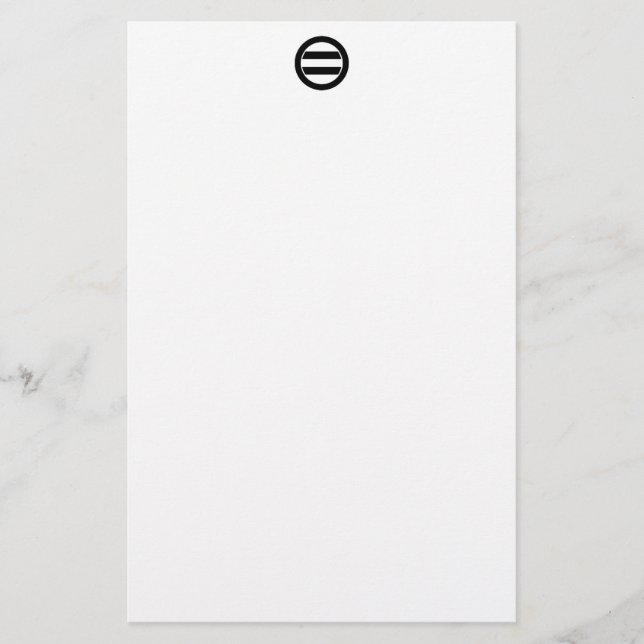 Two lines in circle stationery (Front)
