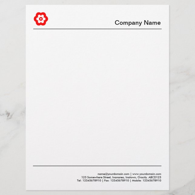 Two Lines Letterhead (Front)