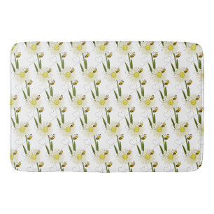 Two little and cute bees bath mat