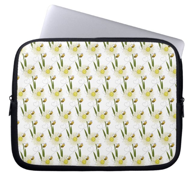 Two little and cute bees laptop sleeve (Front)
