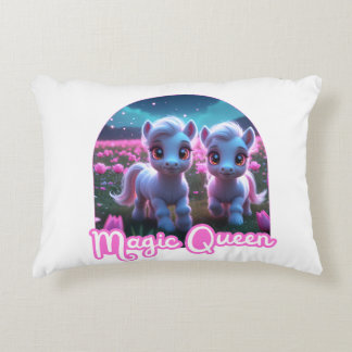 Two little cute ponies — Magic Queen Accent Pillow