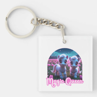 Two little cute ponies — Magic Queen Keychain