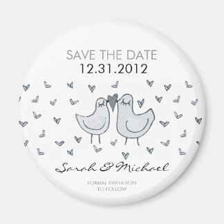 two little kissing birds STD Magnet