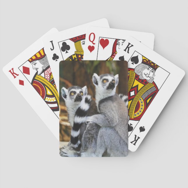 Two Little Lemurs Playing Cards (Back)