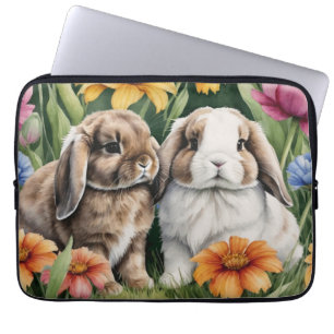 Two Little Lop Bunny rabbits Laptop Sleeve