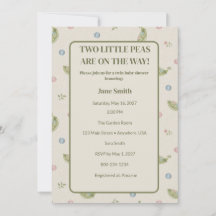 Two Little Peas in a Pod Twin Baby Shower