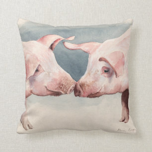 Two Little Piggies 2012 Throw Pillow