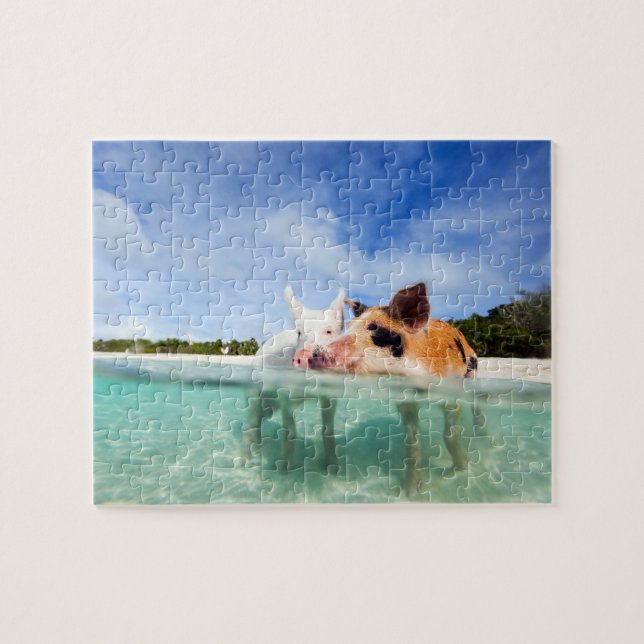 Two little piglets jigsaw puzzle (Horizontal)
