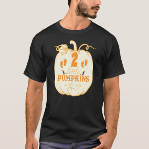 Two Little Pumpkins On The Way Halloween T-Shirt
