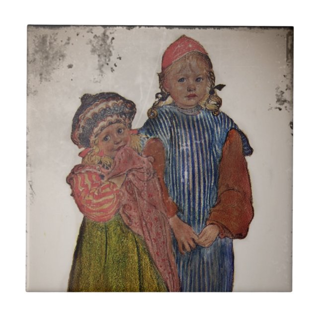 Two Little Sisters 1906 Tile (Front)
