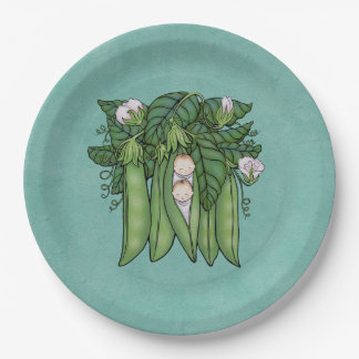 Two Little Sweet Peas Twins Multiples Paper Plate