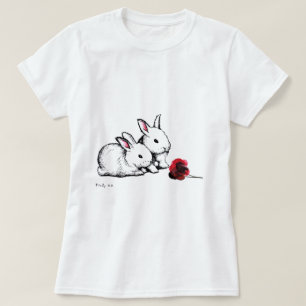 Two Little White Rabbits T-Shirt