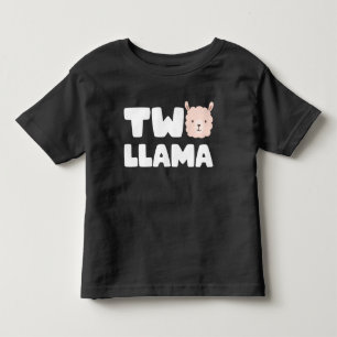 Two Llama 2nd Birthday Llama Themed 2 Year Old  Toddler T-shirt