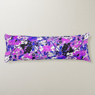 Two Looks Retro Floral (Image Both Sides) Body Pillow