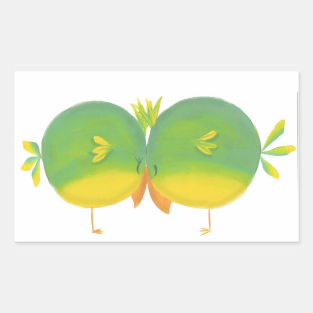 Two Love Birds Sticker (Front)