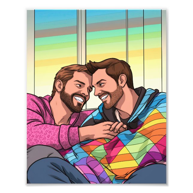 Two Love Boy Make Your Rainbow Photo Print (Front)
