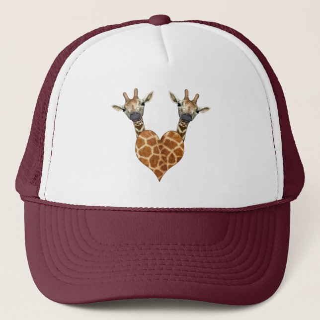 Two Lovely Giraffes Trucker Hat (Front)