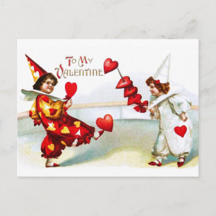 Two Lovely Harlequins Postcard