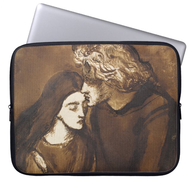 Two Lovers by Dante Gabriel Rossetti Laptop Sleeve (Front)