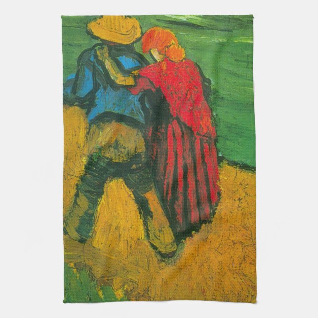 Two Lovers by Vincent van Gogh Kitchen Towel (Vertical)