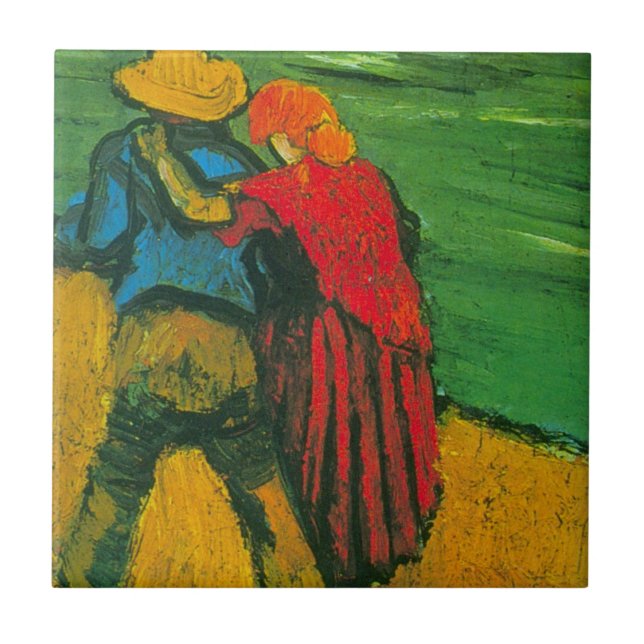 Two Lovers by Vincent van Gogh Tile (Front)
