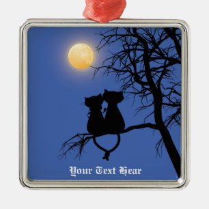 Two Lovers Cat Premium Square Ornament