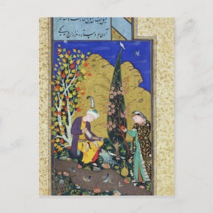 Two Lovers in a Flowering Orchard Postcard