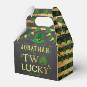 Two Lucky St. Patrick's Day 2nd Birthday Favor Box