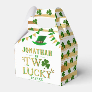 Two Lucky St. Patrick's Day 2nd Birthday Favor Box