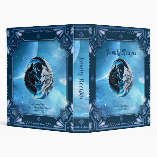 Two majestic wolf heads binder (Background)
