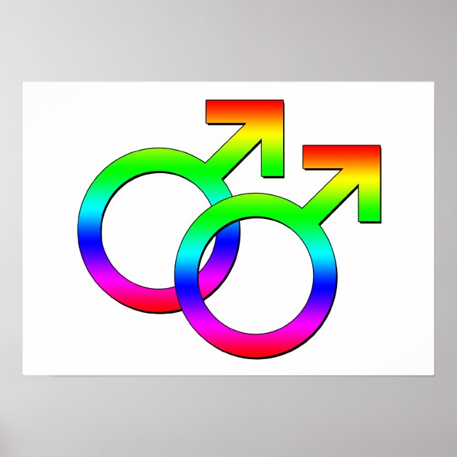 Two Male Signs Poster (Front)