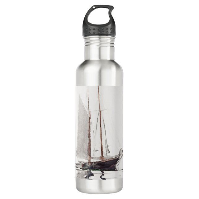 Two-masted Schooner with Dory by Winslow Homer 710 Ml Water Bottle (Front)