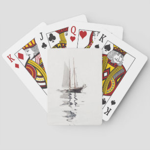 Two-masted Schooner with Dory by Winslow Homer Playing Cards