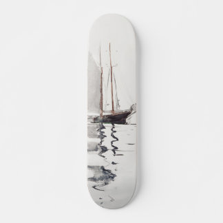Two-masted Schooner with Dory by Winslow Homer Skateboard