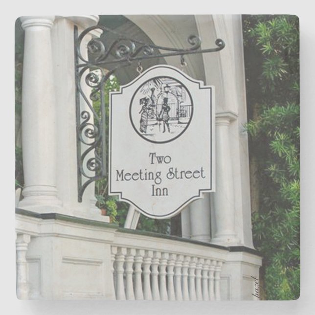 Two Meeting Street,Charleston, Stone Coaster (Front)