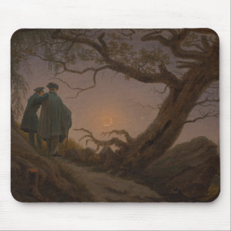 Two Men Contemplating the Moon, by Friedrich:  Mouse Pad