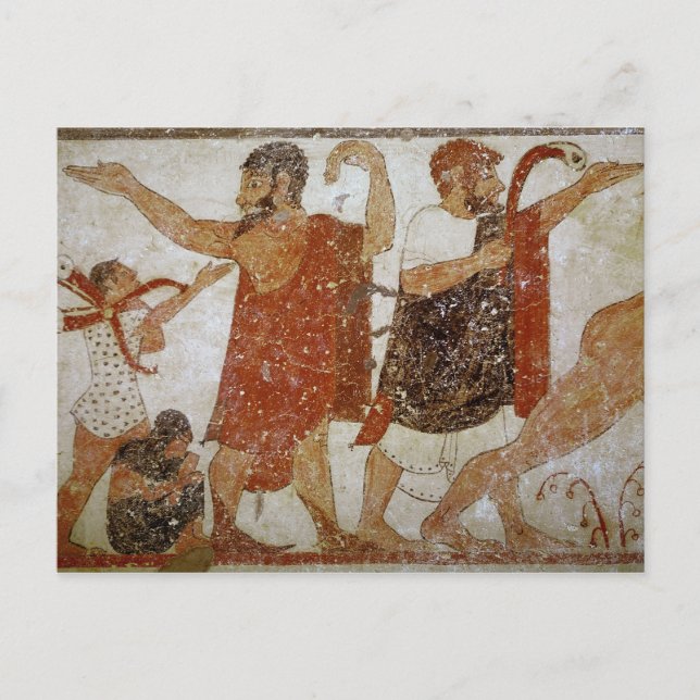 Two men, from the Tomb of the Augursx Postcard (Front)