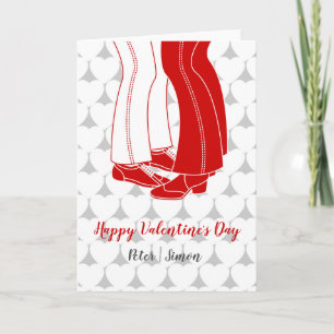 Two men kissing on Valentine's Day Holiday Card