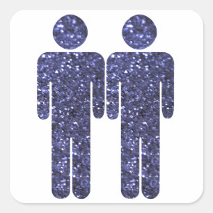 Two Men Square Sticker